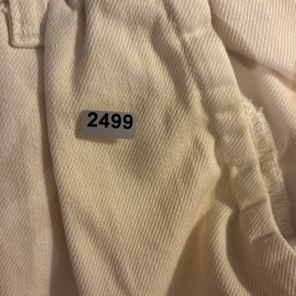 Universal Thread High Rise Ivory Paper Bag Stretch Waist Jeans Size 14 - Picture 9 of 9